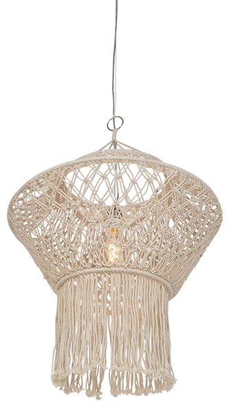 Rusztikus lógólámpa makramé 90 cm - String