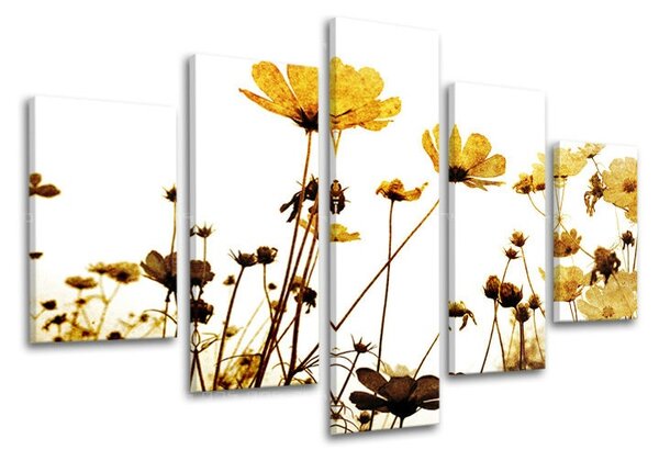 5 részes falfestmény FLOWERS XOBKV143E50