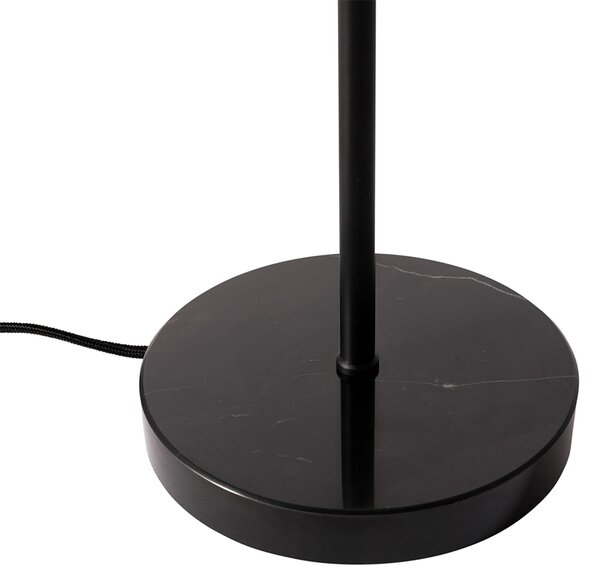 Modern asztali lámpa fekete opál üveggel - Drop