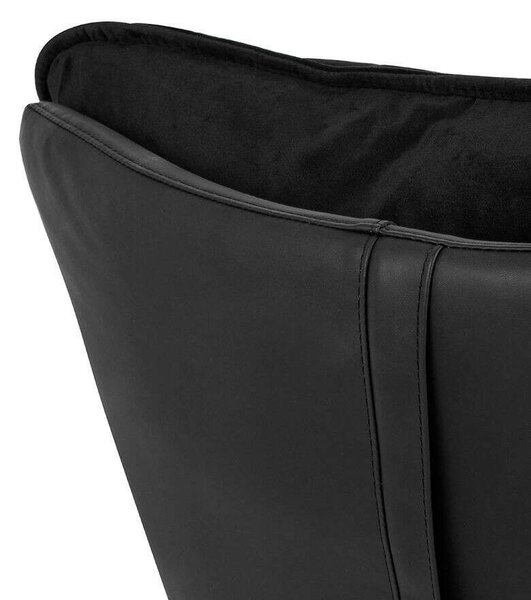 King Home Otilia Stand Velvet Fotel Fekete