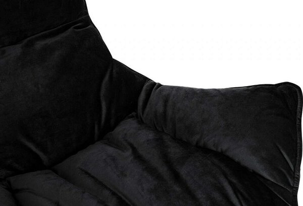 King Home Otilia Stand Velvet Fotel Fekete
