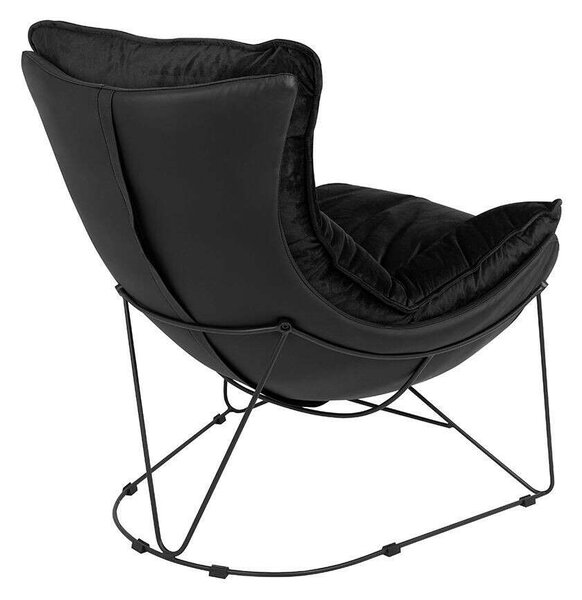 King Home Otilia Stand Velvet Fotel Fekete
