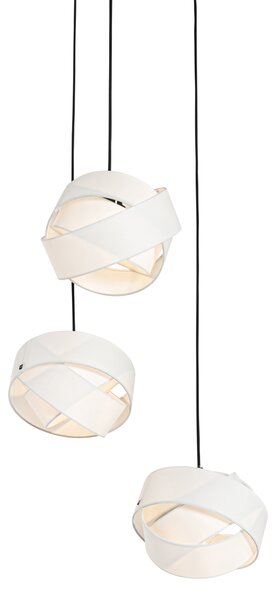 Modern lógólámpa fehér 3-lámpás - Cloth