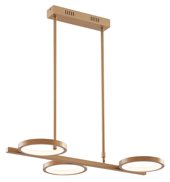 Modern függőlámpa arany LED-del 3 fokozatú fényerő-szabályozóval 3-lámpás - Vivé