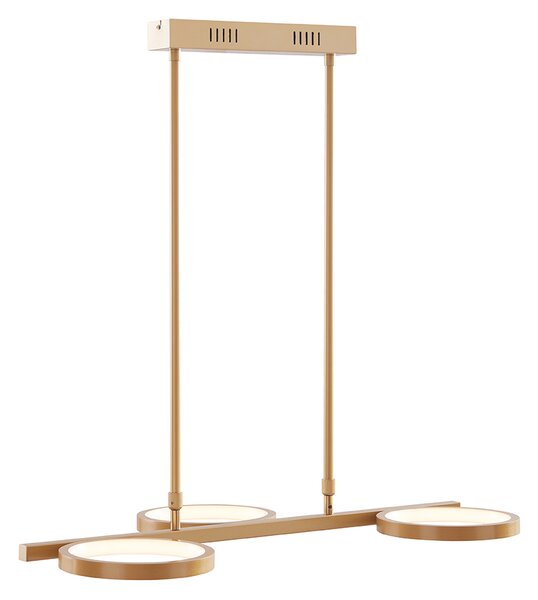Modern függőlámpa arany LED-del 3 fokozatú fényerő-szabályozóval 3-lámpás - Vivé