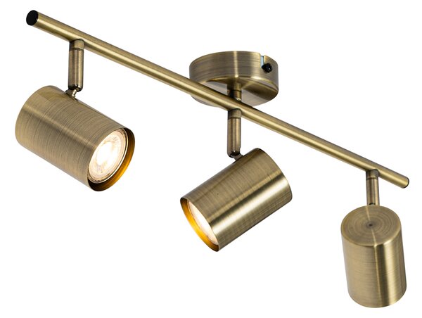 Modern spotlámpa bronz dönthető 3-lámpás - Jeana