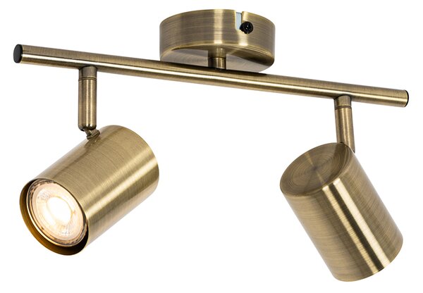 Modern bronz spotlámpa dönthető 2 lámpás - Jeana