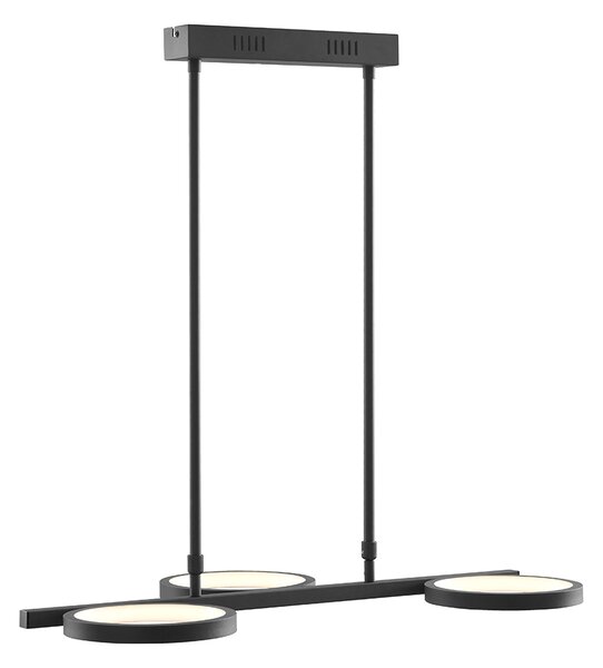 Modern fekete függőlámpa LED-del, 3 fokozatban szabályozható, 3 lámpás - Vivé