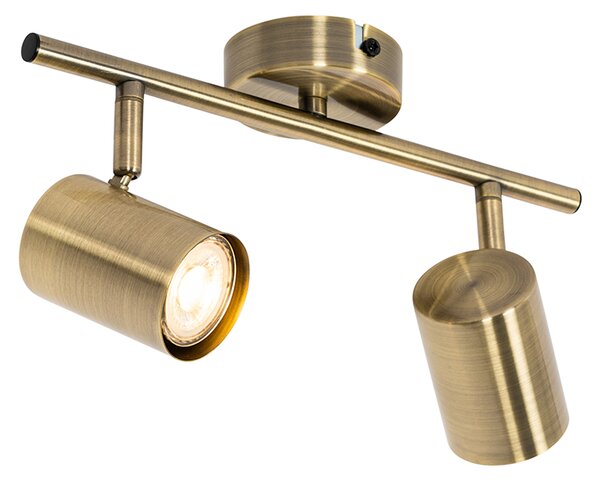 Modern bronz spotlámpa dönthető 2 lámpás - Jeana