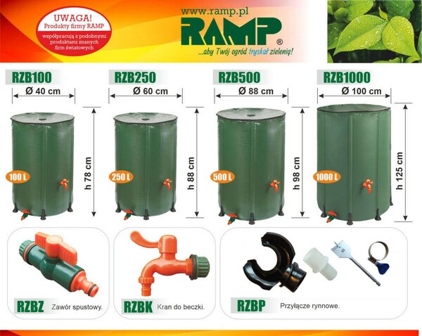 RAMP Esővízgyűjtő Tartály - Összecsukható - 500 Liter