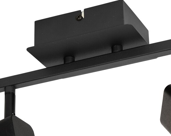 Modern mennyezeti lámpa fekete, LED-del 2-lámpás - Nola
