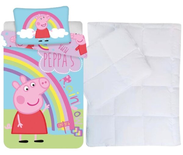 Peppa malac ovis ágynemű szett (Szivárvány)