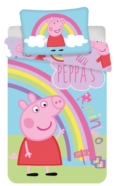 Peppa malac ovis ágynemű szett (Szivárvány)