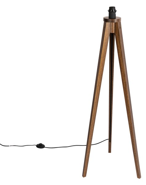 Rusztikus állólámpa állvány dióból - Tripod Classic