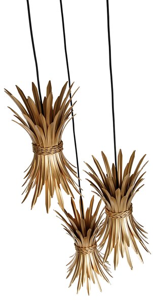 Art Deco lógólámpa arany 3-lámpás - Wesley