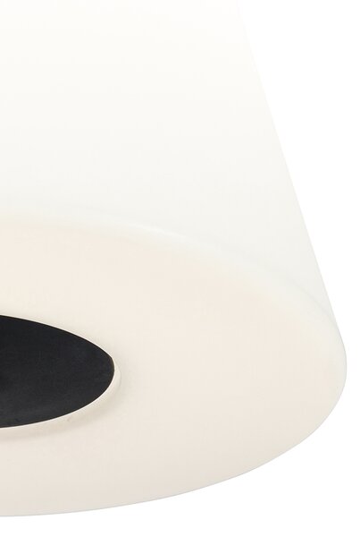 Okos állólámpa fekete, fehér lámpabúrával 35 cm IP65 WiFi-vel A60 - Virginia