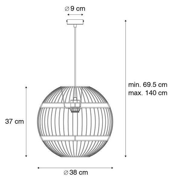 Modern lógólámpa fekete 38 cm - Sphaera