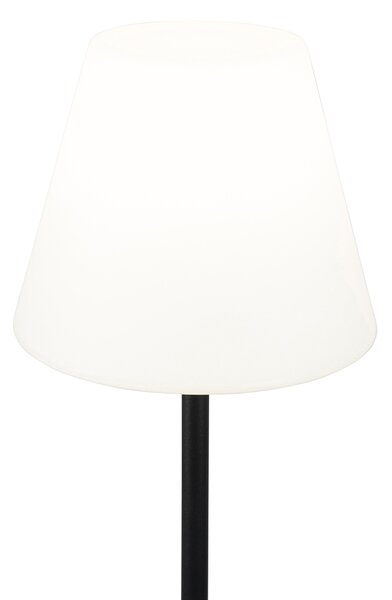 Okos állólámpa fekete, fehér lámpabúrával 35 cm IP65 WiFi-vel A60 - Virginia