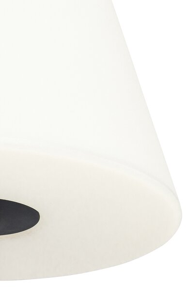 Okos állólámpa fekete, fehér lámpabúrával 35 cm IP65 WiFi-vel A60 - Virginia