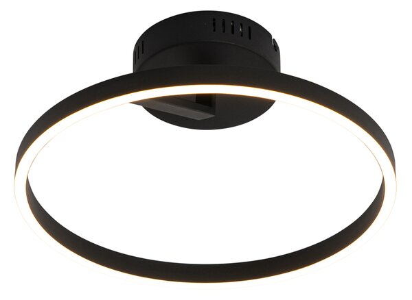 Design mennyezeti lámpa fekete, beépített LED-del, 3 fokozatú fényerőszabályzóval - Anello