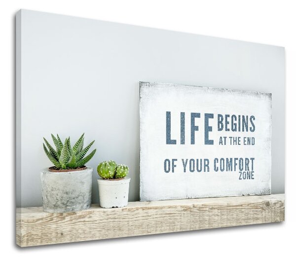Motivációs vászonképek Life begins