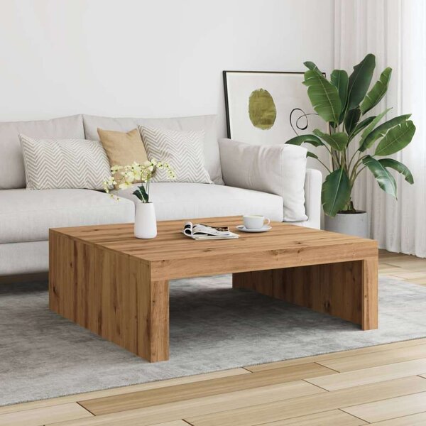 VidaXL Tölgyfa Dohányzóasztal - 100x100x35 cm