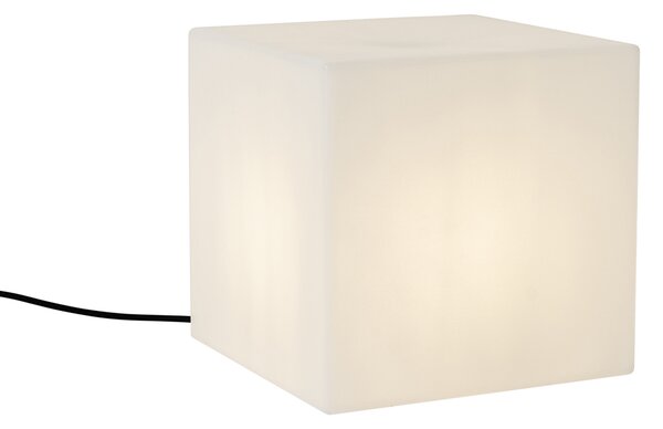 2 db-os kültéri állólámpa szett fehér 30 és 38 cm négyzet alakú IP44 - Nura
