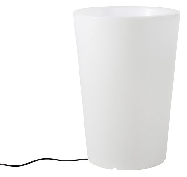 Kültéri állólámpa fehér 60 cm virágcserép IP44 - Verano