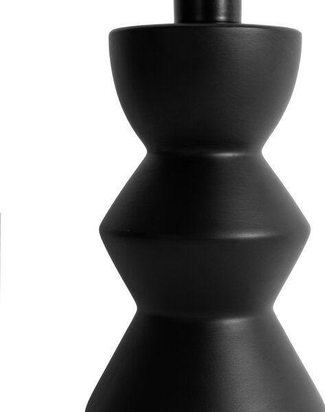 Design asztali lámpa fekete bársony búra zölddel és arannyal 35 cm - Alisia