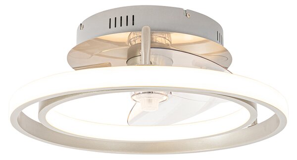 Acél mennyezeti ventilátor 46,5 cm LED-del, távirányítóval - Kees
