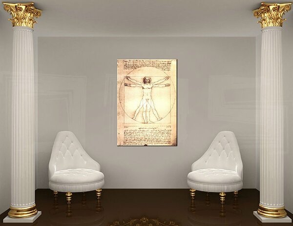 A kép a vásznon VITRUVIAN MAN- Leonardo Da Vinci REP167