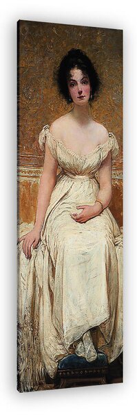 Lotz Károly: Kornélia fehér ruhában (1901) (vászonkép)