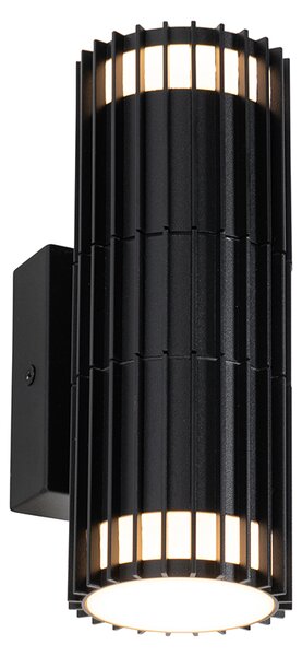 Design kültéri fali lámpa fekete 2-lámpás IP44 - Boris