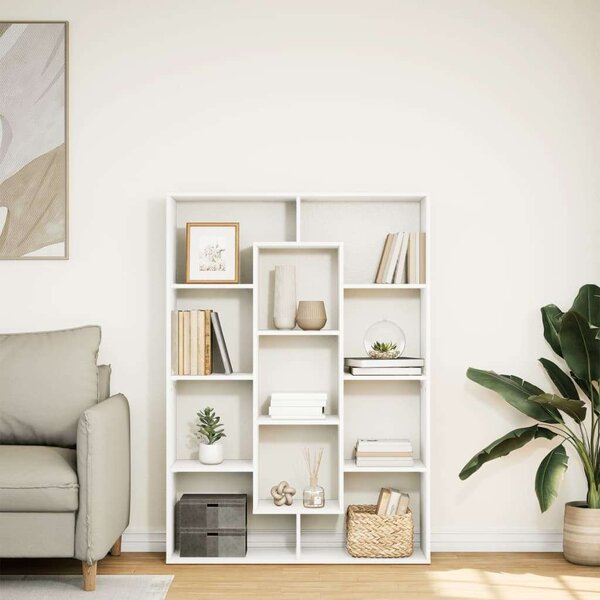 VidaXL Könyvespolc - Fehér - 11 Rekesz - 102x29x143 cm