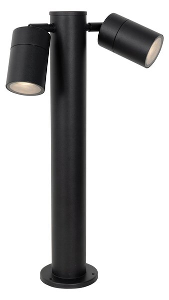 Álló kültéri lámpa fekete 45 cm IP44 állítható 2-lámpás - Duo