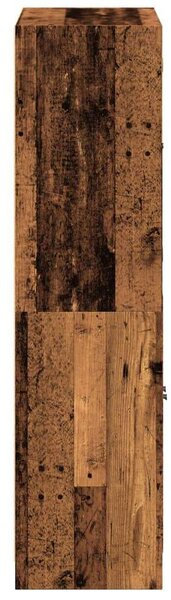 VidaXL antik fa színű szerelt fa magasszekrény ajtókkal 68x37x142 cm