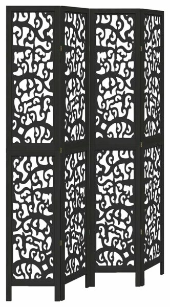 VidaXL Paraván - 4 Paneles - Fekete - 140x220 cm