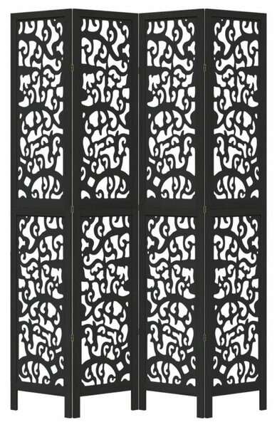 VidaXL Paraván - 4 Paneles - Fekete - 140x220 cm