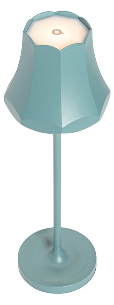 2 db-os Retro asztali lámpa készlet ásványkék színben, újratölthető, IP44 - Granny