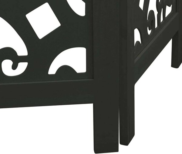 VidaXL Paraván - 4 Paneles - Fekete - 140x220 cm