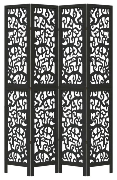 VidaXL Paraván - 4 Paneles - Fekete - 140x220 cm