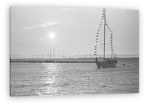 FORTEPAN: Siófok vitorláskikötő (1965) (vászonkép)