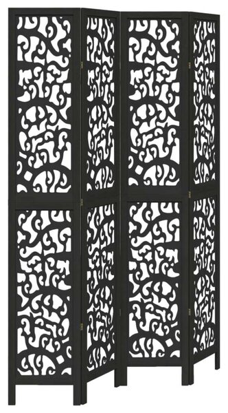 VidaXL Paraván - 4 Paneles - Fekete - 140x220 cm