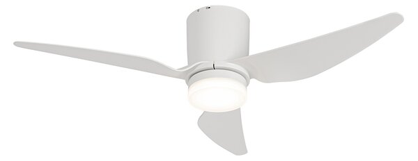 Mennyezeti ventilátor fehér 123 cm LED-del, fényerőszabályzóval és távirányítóval - Patty