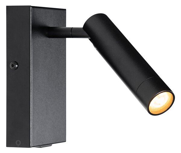 Modern fali lámpa fekete állítható USB-vel - Croft