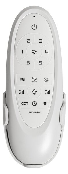 Kültéri mennyezeti ventilátor fehér fa mintával 91,3 cm LED-del, fényerőszabályzóval, távirányítóval IP44 - Toledo