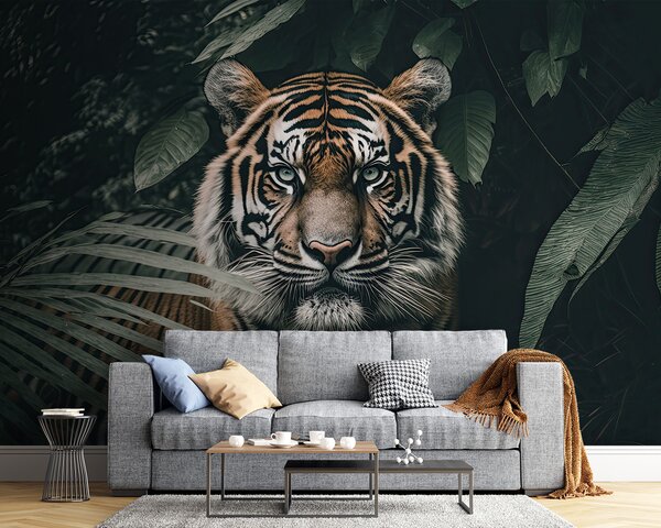 Fotótapéta Tigris a dzsungel lombjai között, Modern fotótapéta, Modern fotótapéta, u95619 - Muralas.hu