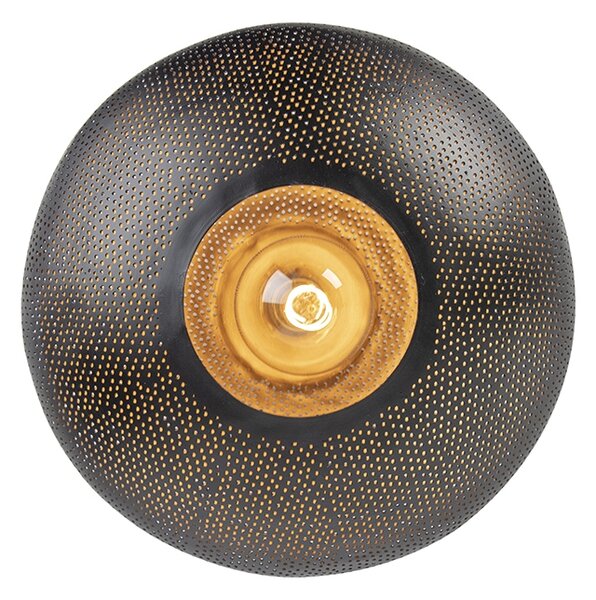 Keleti mennyezeti lámpa fekete és arany 40 cm - Radiance