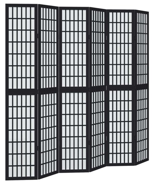 VidaXL 6 Paneles Térelválasztó - Fekete - 210x220cm