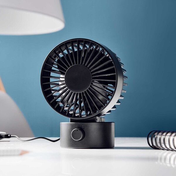 AIR WAVE mini ventilátor USB csatlakozóval, fekete